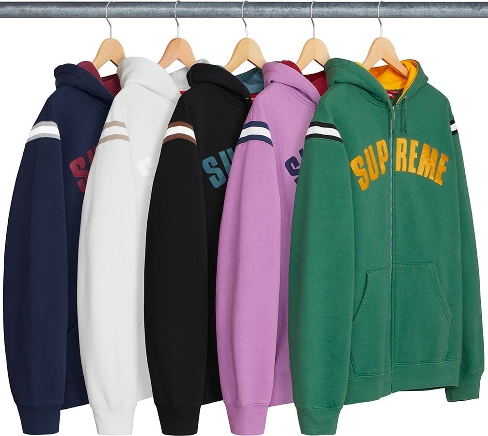 Jet Sleeve Zip Up Hooded Sweatshirt